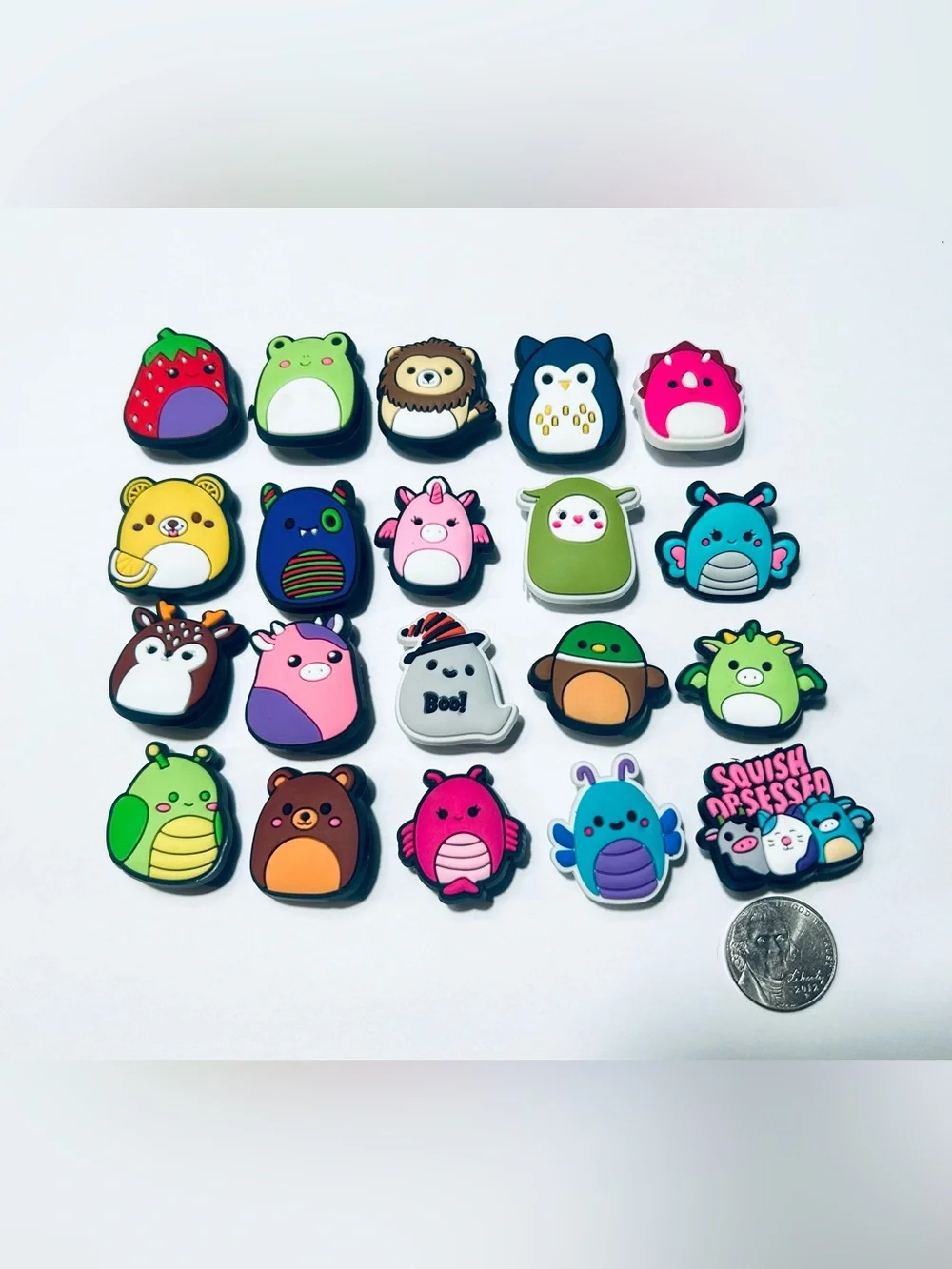 Large Lot of Squishmellow Shoe Charms Jibbitz for Crocs, Kids Accessories
